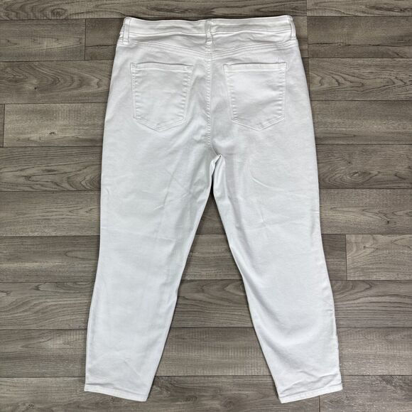 Talbots Flawless High Waist Jegging Crop Jeans White sz 10 Petite - Picture 5 of 6